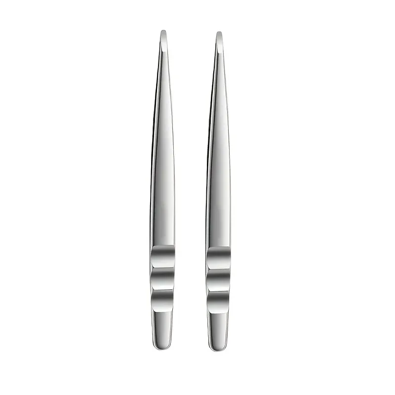 Pince à épiler en acier inoxydable à pointe ondulée pour pose de cils 8
