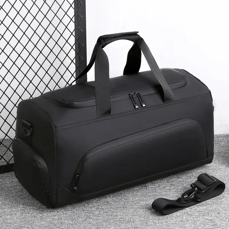 Sac de sport de grande capacité avec compartiment à chaussures, sac polochon de voyage portable, idéal pour les vacances et la salle de sport - Image 1
