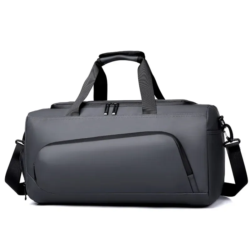 Sac de sport de grande capacité avec compartiment à chaussures, sac polochon de voyage portable, idéal pour les vacances et la salle de sport 7