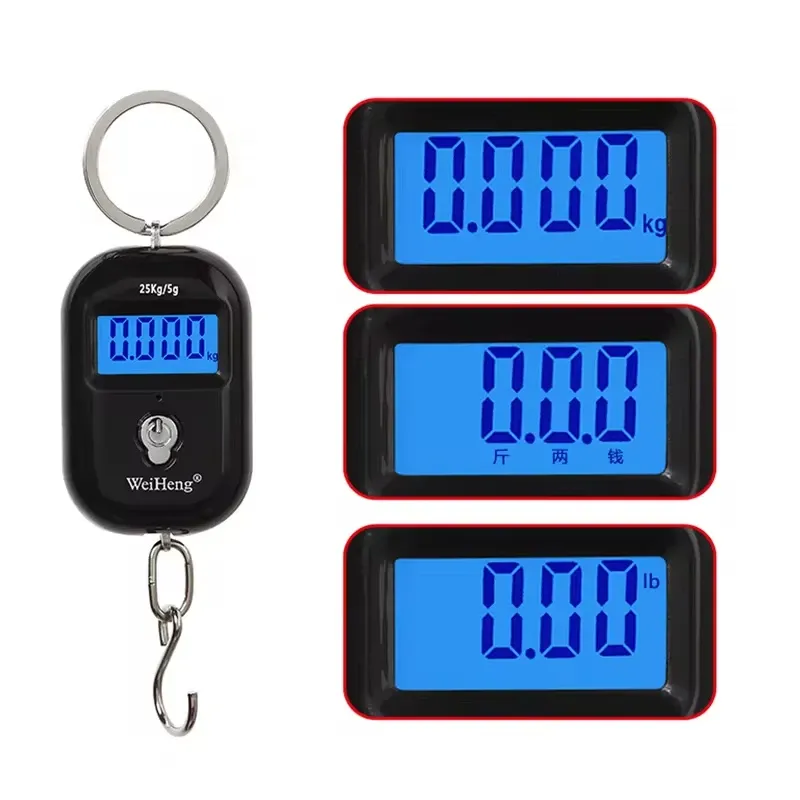 Ce titre est déjà en français. Voici sa traduction propre, sans mots-clés superflus :

Balance suspendue portable 25 kg / 5 g, mini balance numérique LCD pour bagages et pêche, balance électronique de voyage 4
