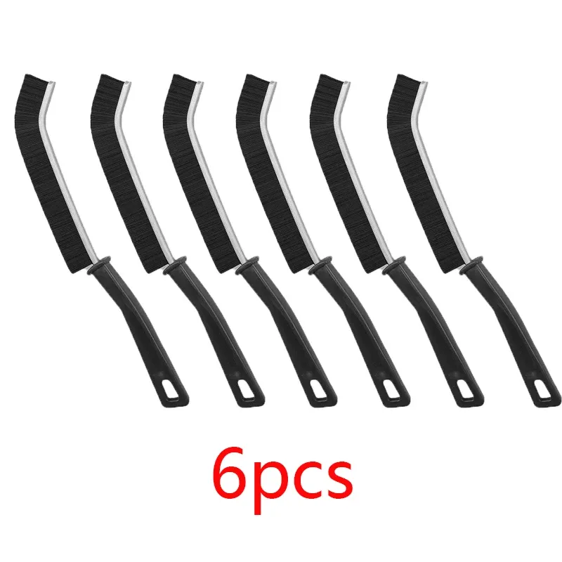 Brosse de nettoyage pour joints de carrelage à poils durs, lot de 3 ou 6 pièces, pour cuisine, toilettes et ligne de sol de douche 8
