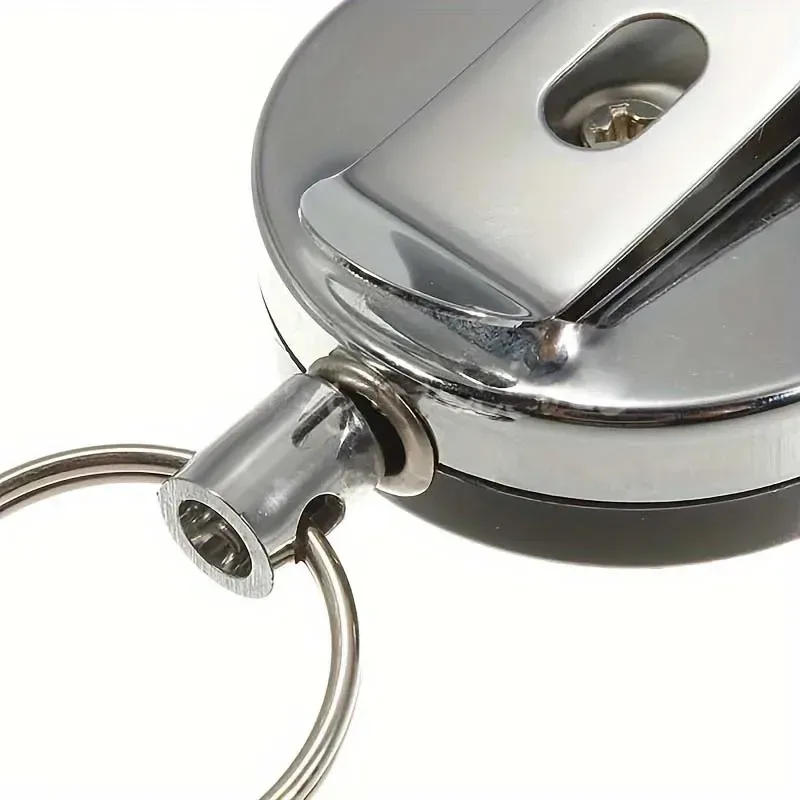 Porte-badge rétractable en métal avec clip de ceinture 5