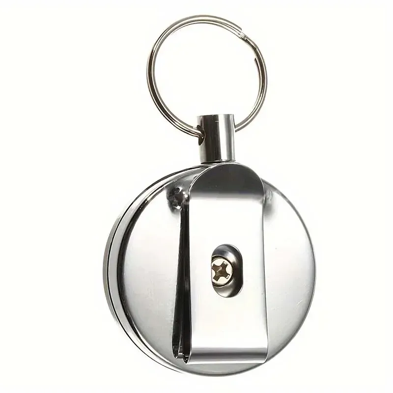 Porte-badge rétractable en métal avec clip de ceinture 6