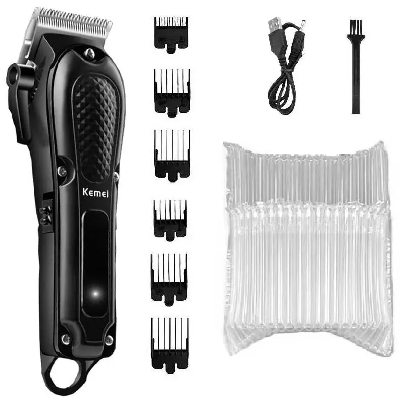 Tondeuse à cheveux rechargeable Kemei, tondeuse à barbe sans fil pour hommes, tondeuse électrique puissante, coupe réglable 8