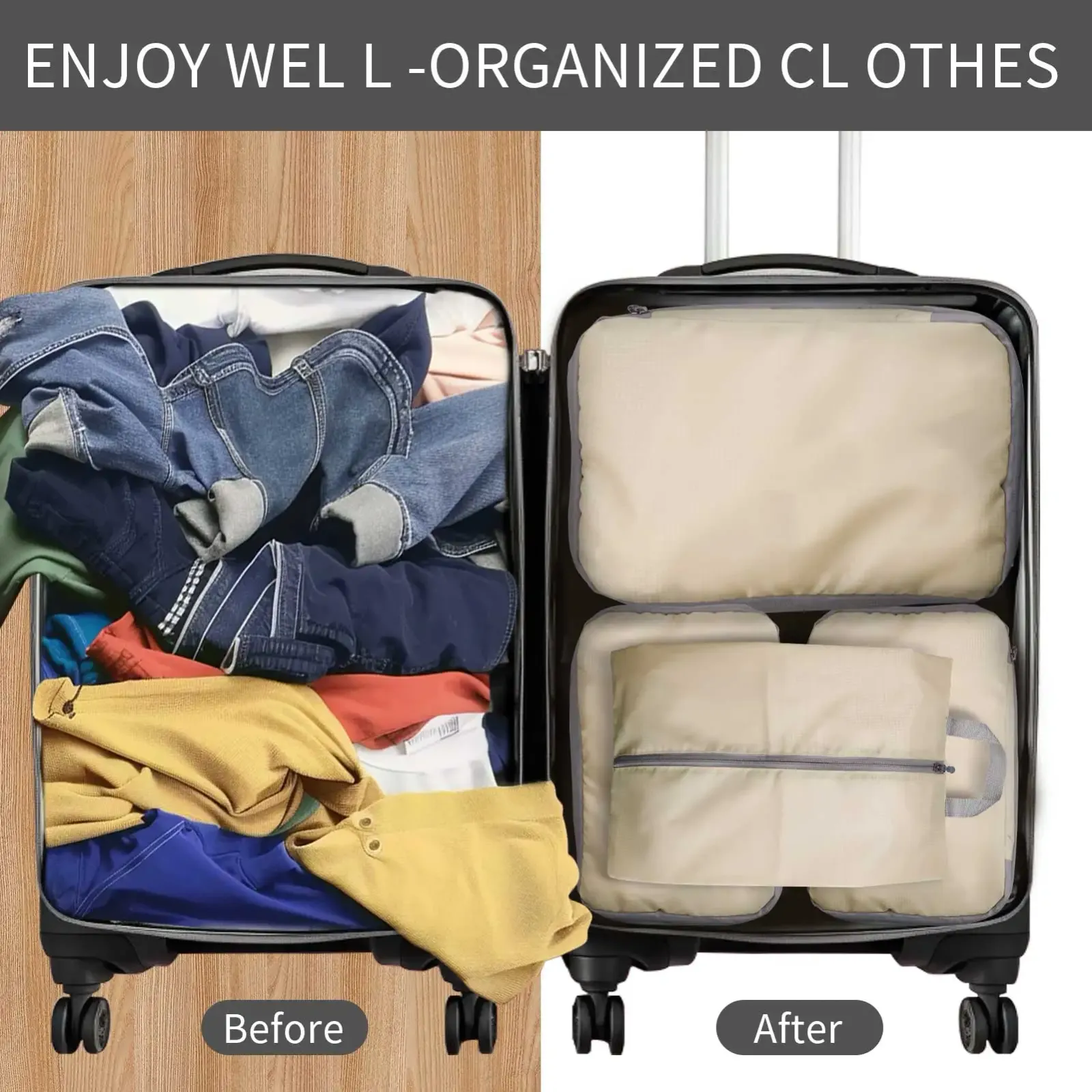 Cubes de voyage pour chaussures et linge