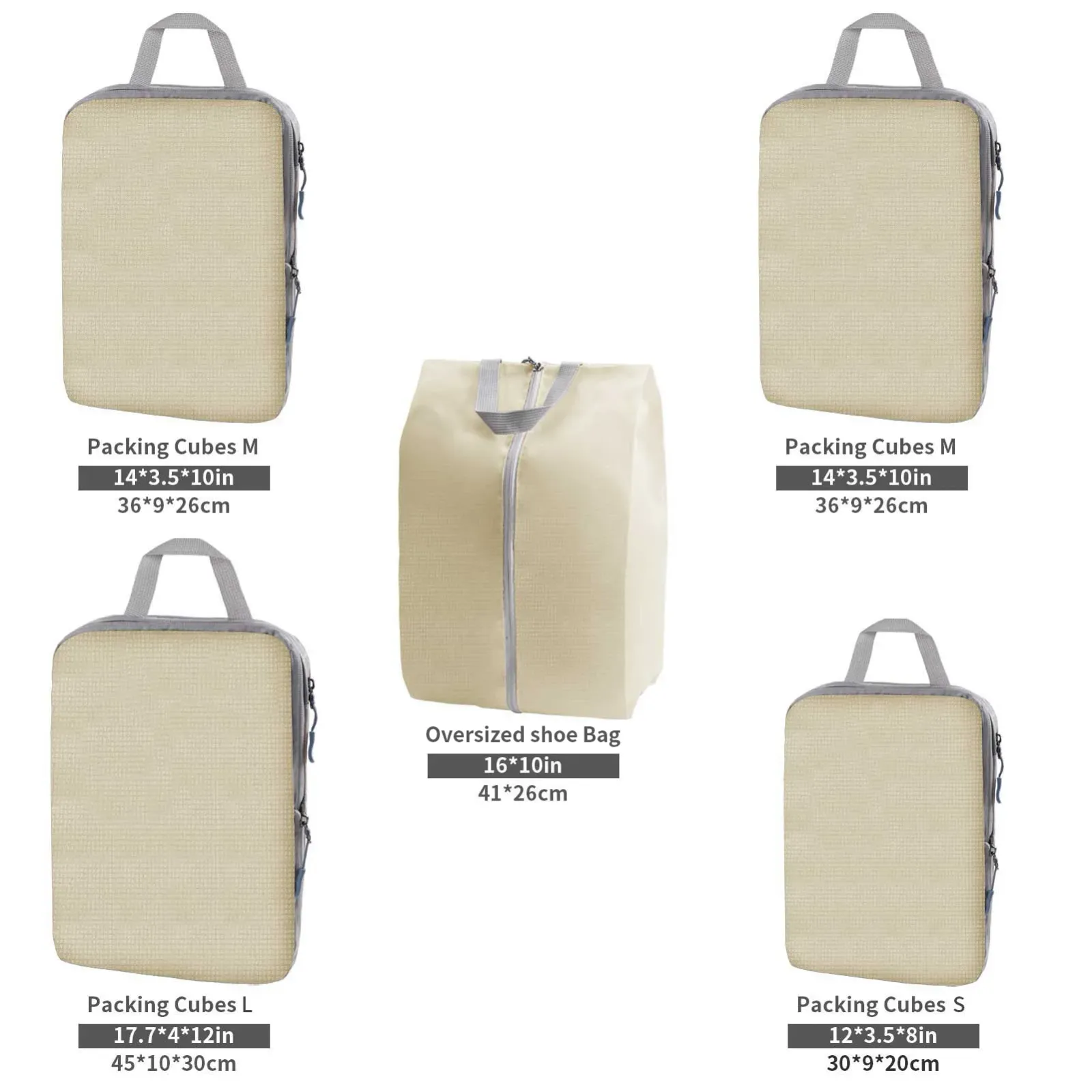 Cubes de rangement de voyage en nylon