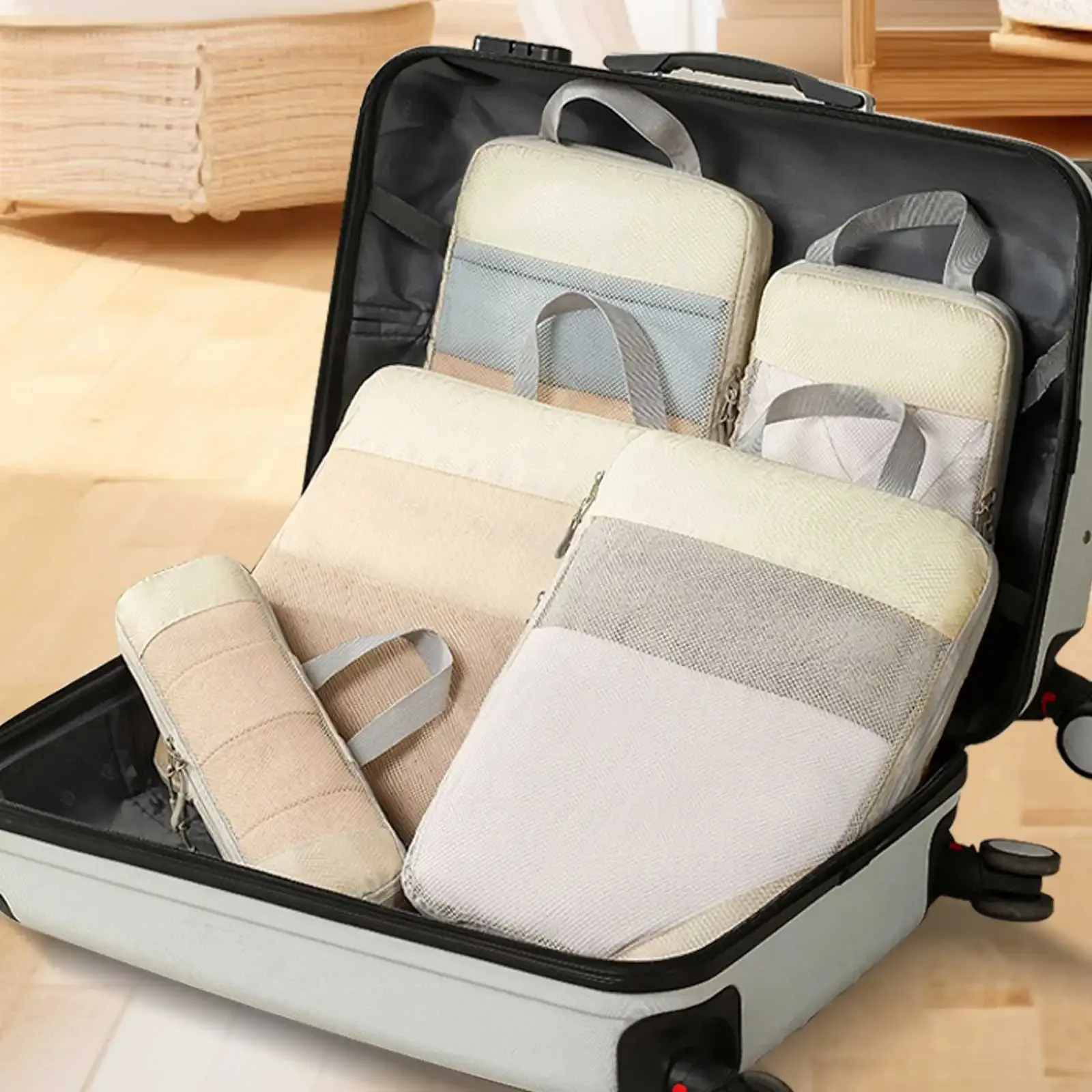 Cubes de rangement compacts pour valise