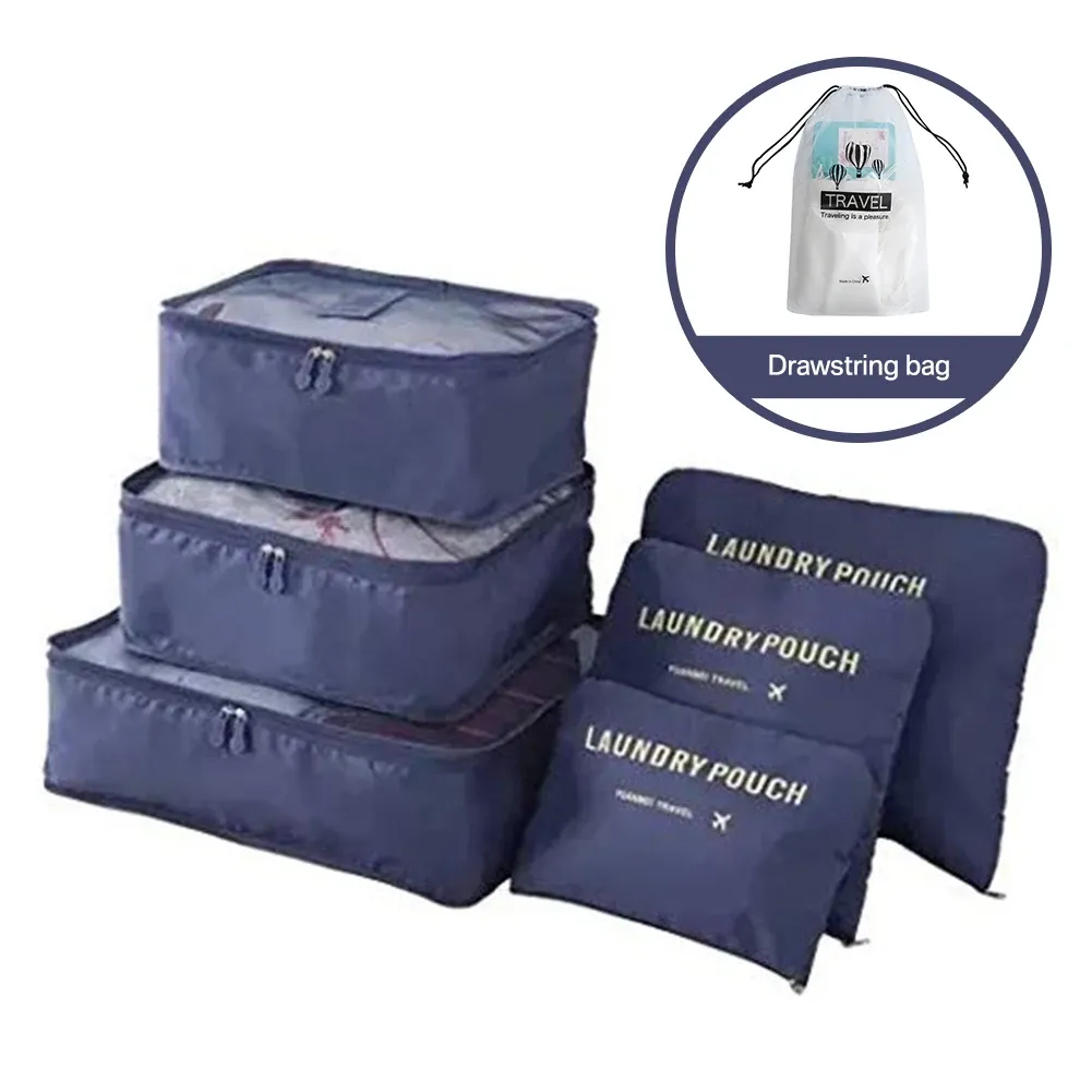 Ensemble de 8/6 pièces organisateurs de voyage à grande capacité pour bagages, vêtements et chaussures, avec pochettes de tri et cubes d'emballage 16