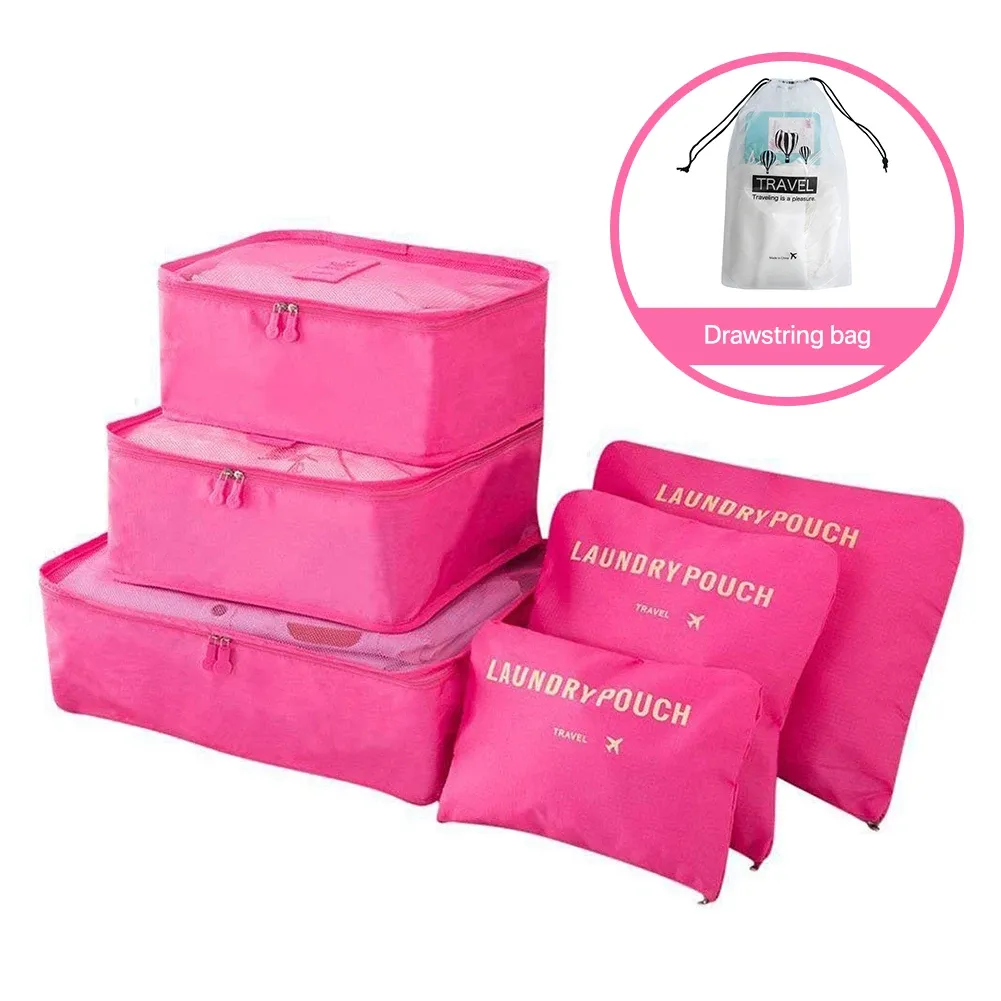 Ensemble de 8/6 pièces organisateurs de voyage à grande capacité pour bagages, vêtements et chaussures, avec pochettes de tri et cubes d'emballage 12