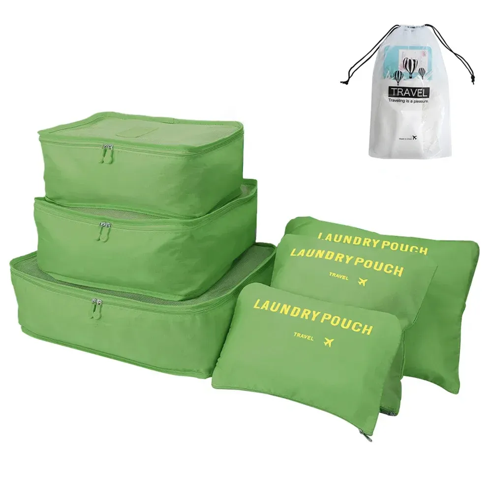 Ensemble de 8/6 pièces organisateurs de voyage à grande capacité pour bagages, vêtements et chaussures, avec pochettes de tri et cubes d'emballage 11