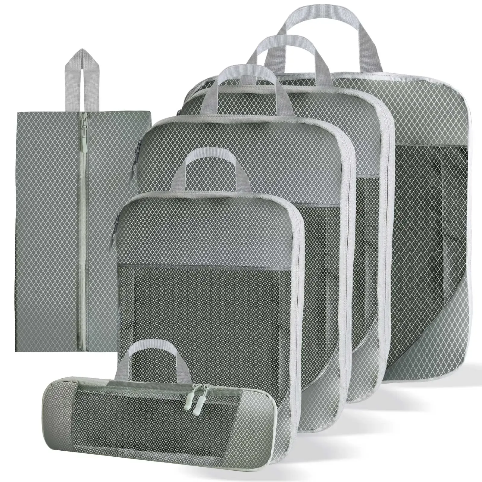 Ensemble de 8/6 pièces organisateurs de voyage à grande capacité pour bagages, vêtements et chaussures, avec pochettes de tri et cubes d'emballage 28