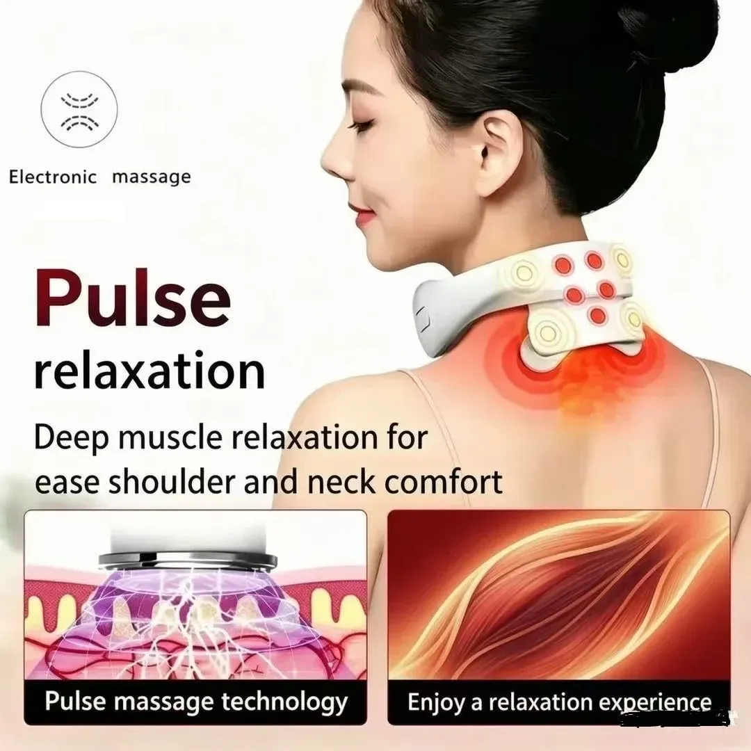 Appareil de massage intelligent pour épaules et cou, masseur de relaxation portable, lumière rouge H88/H66 2
