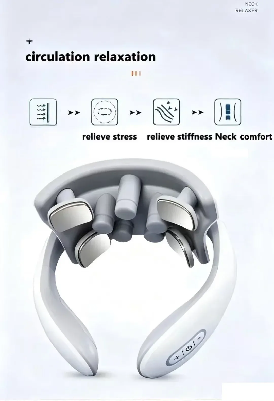 Appareil de massage intelligent pour épaules et cou, masseur de relaxation portable, lumière rouge H88/H66 5
