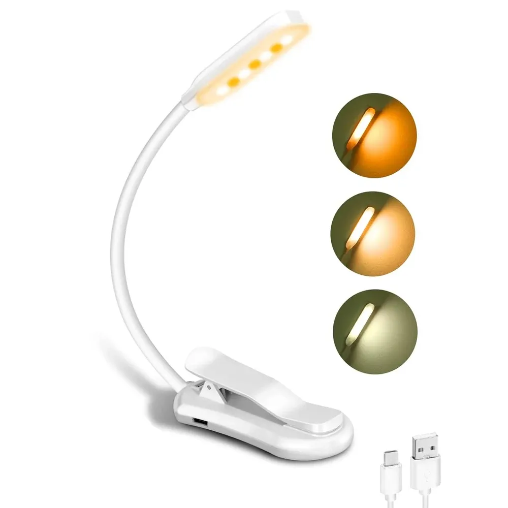 Détail de la lampe de livre rechargeable