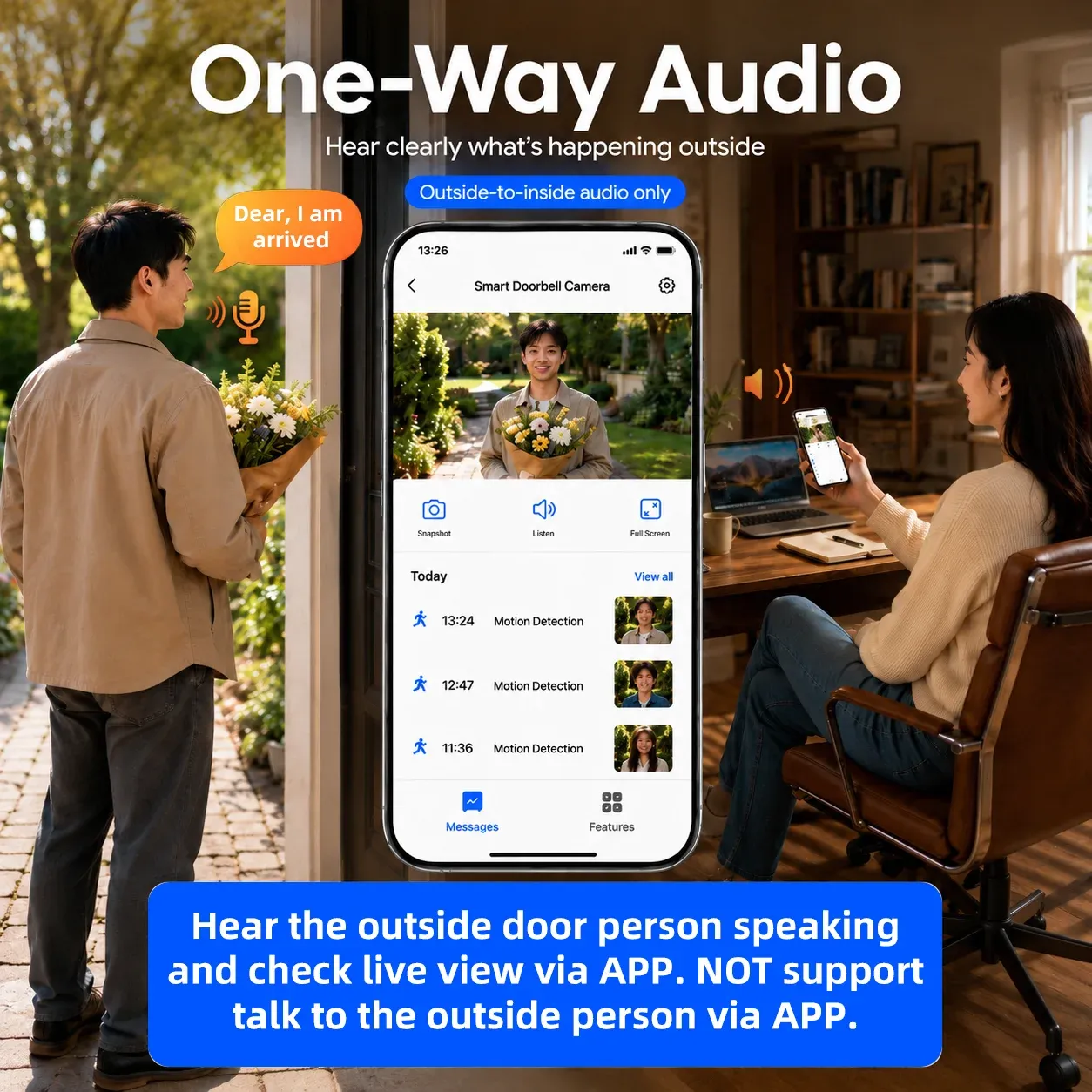 Judas numérique Tuya Smart 3 MP à grand angle 140°, mini visionneuse WiFi avec vision infrarouge et détection PIR, sonnette caméra de porte compatible Alexa et Google 2