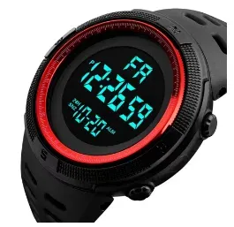 Montre de sport numérique pour homme étanche, lumineuse, avec chronomètre et alarme 8