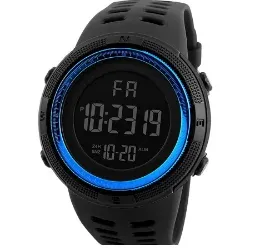 Montre de sport numérique pour homme étanche, lumineuse, avec chronomètre et alarme 9
