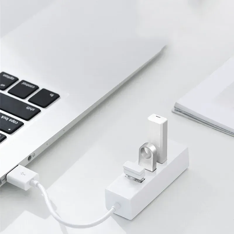 Hub USB 2.0 à 4 ports, haute vitesse, avec adaptateur secteur, pour PC 3