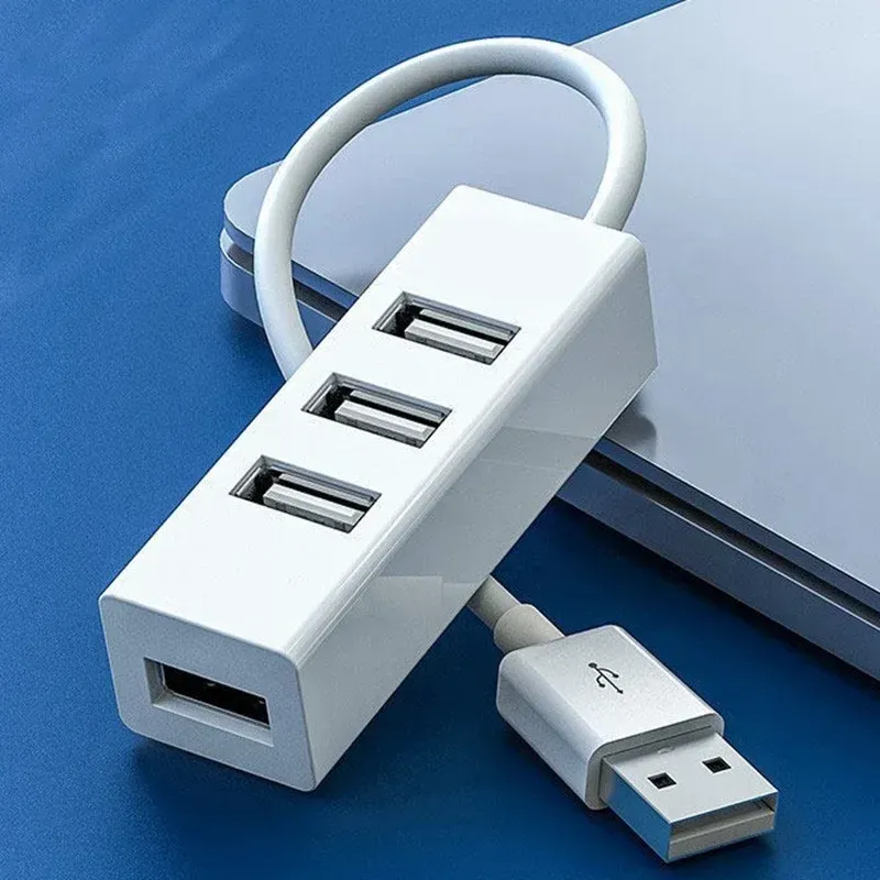 Hub USB 2.0 à 4 ports, haute vitesse, avec adaptateur secteur, pour PC 2