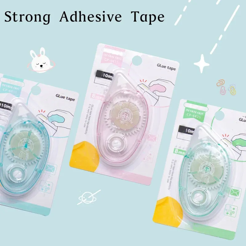 Ruban adhésif double face fort 10 m x 8 mm, fournitures de bureau et de papeterie pour bricolage et scrapbooking, rouleau haute adhérence - Image 1