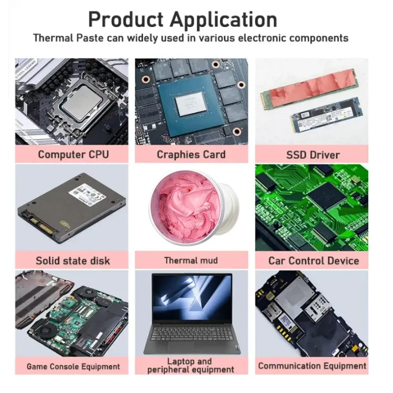 Pâte thermique ultra performante ICE Whale U7 pour processeur, carte graphique (GPU) et circuits intégrés, pad thermique à refroidissement rapide, pâte de dissipation thermique haute performance 5