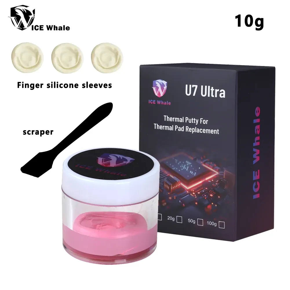 Pâte thermique ultra performante ICE Whale U7 pour processeur, carte graphique (GPU) et circuits intégrés, pad thermique à refroidissement rapide, pâte de dissipation thermique haute performance 8