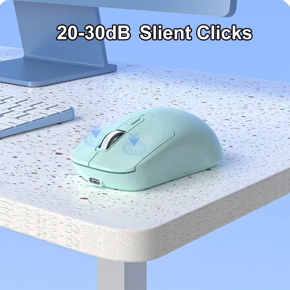 Souris sans fil, détail de la surface et des clics