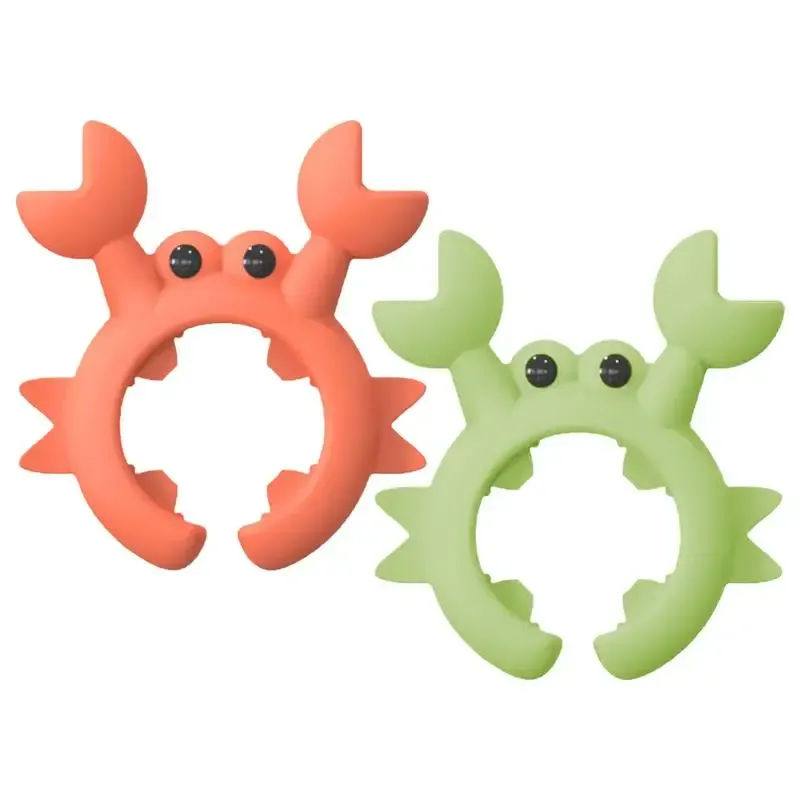 Support d'ustensile en silicone en forme de crabe anti-débordement pour cuisinière 5