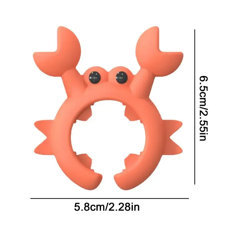 Support d'ustensile en silicone en forme de crabe anti-débordement pour cuisinière 7