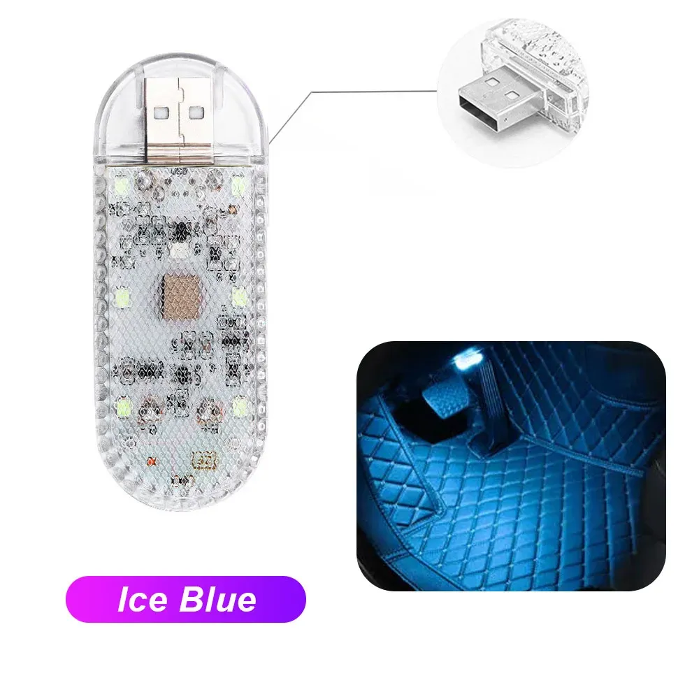 Lampe de Voiture LED Tactile Sans Fil Multicolore, Plafonnier Rechargeable USB avec Capteur 11