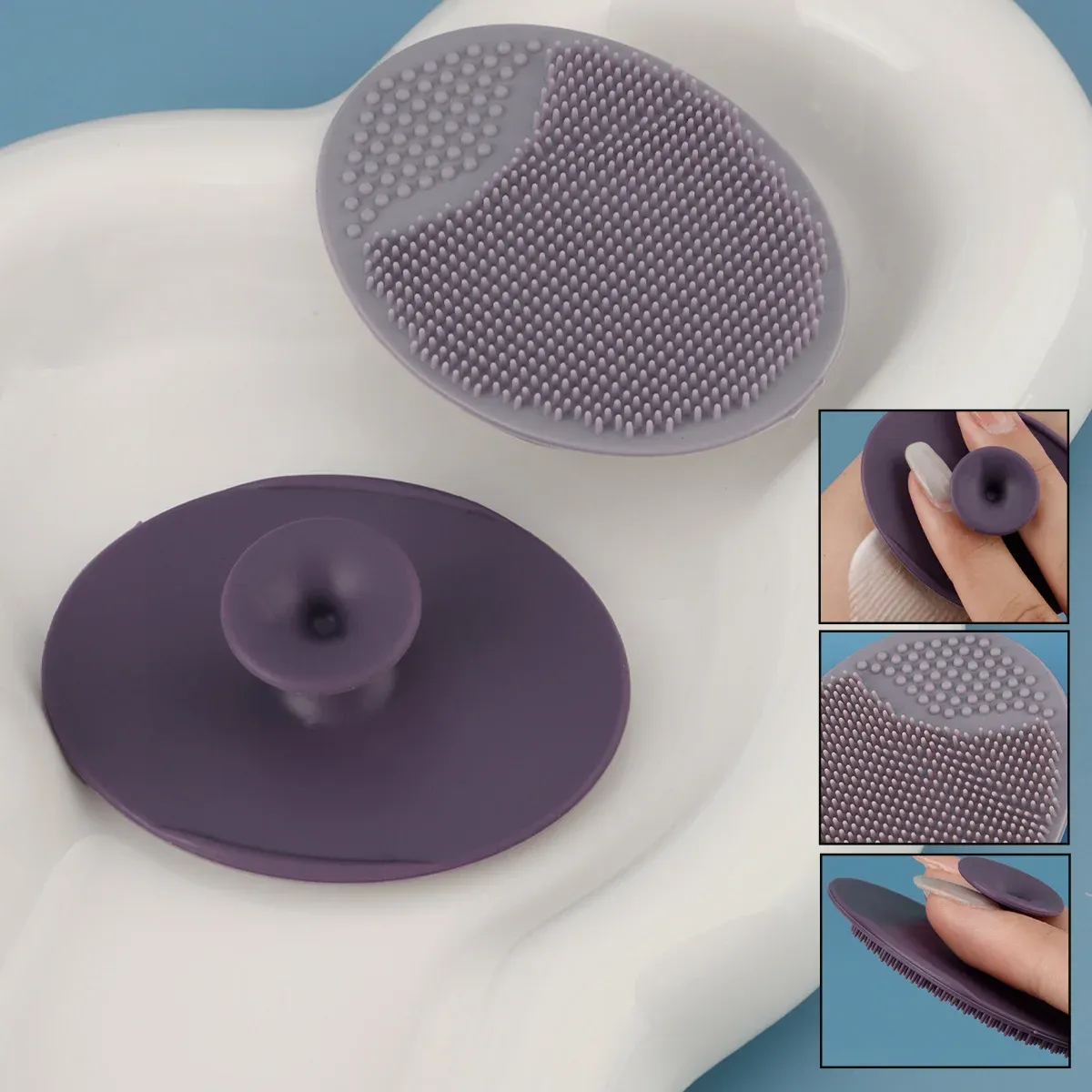 Détail des brosses de nettoyage du visage