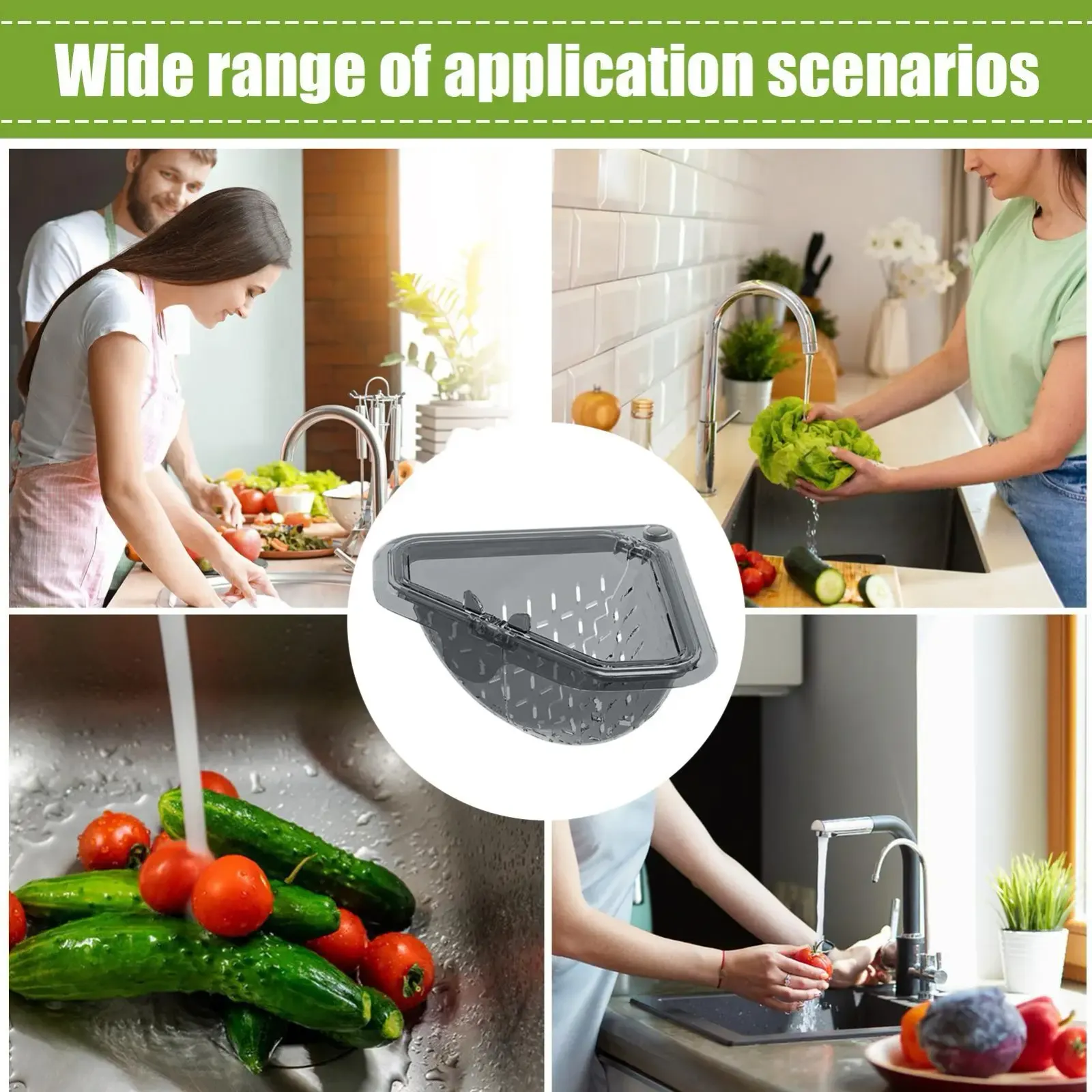 Panier-filtre d'évier en situation dans la cuisine