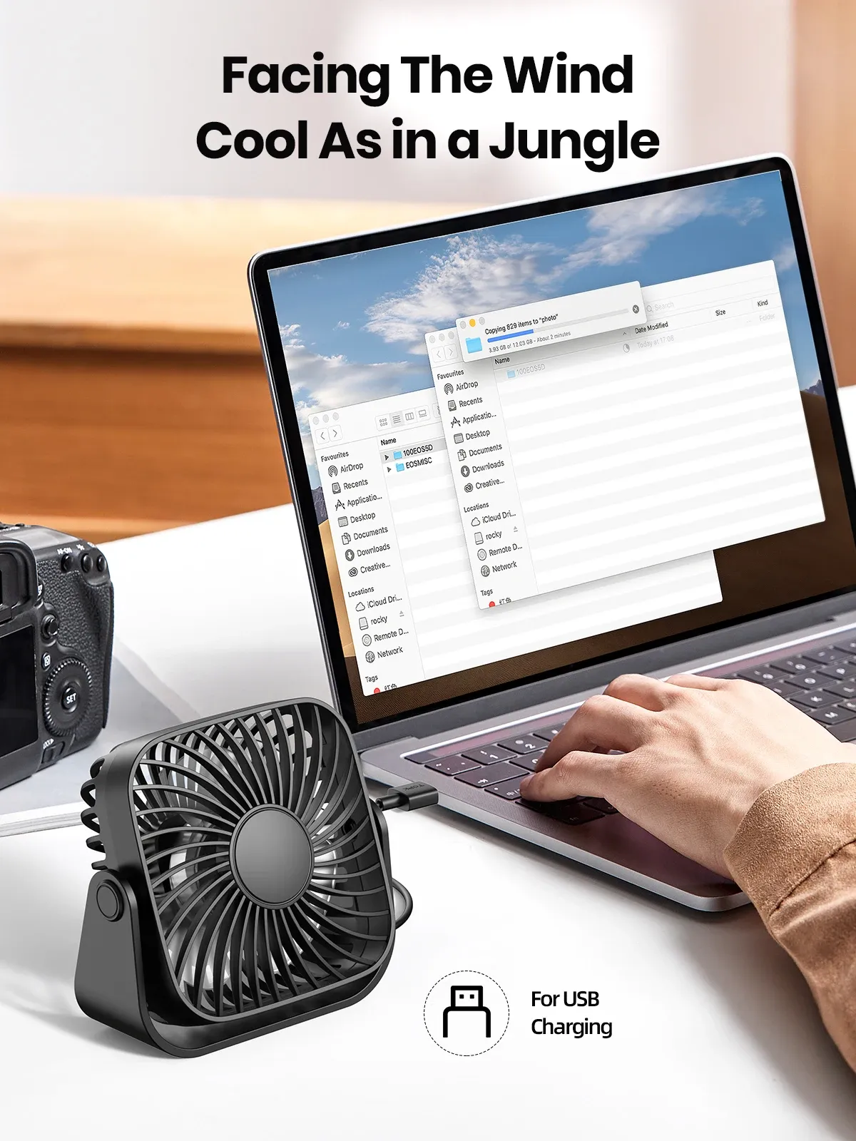 Mini ventilateur TOPK pour usage en extérieur