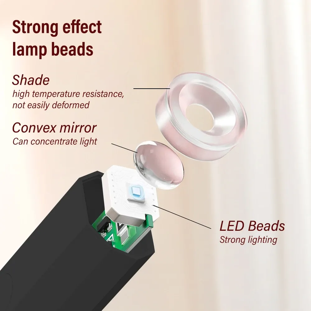Lampe à ongles UV LED portable, en situation