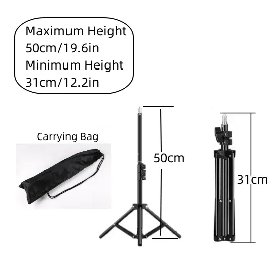 Support d'éclairage robuste en alliage métallique, trépied de 160 cm pour boîte à lumière de studio photo, réflecteur de flash vidéo, support de fond d'éclairage, RP01-B 8