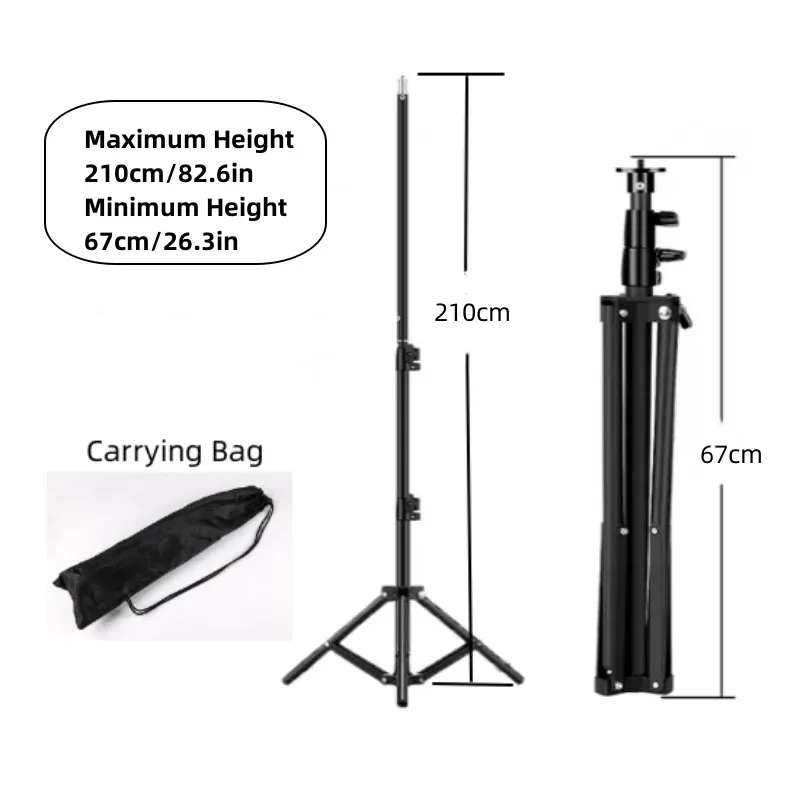 Support d'éclairage robuste en alliage métallique, trépied de 160 cm pour boîte à lumière de studio photo, réflecteur de flash vidéo, support de fond d'éclairage, RP01-B 10