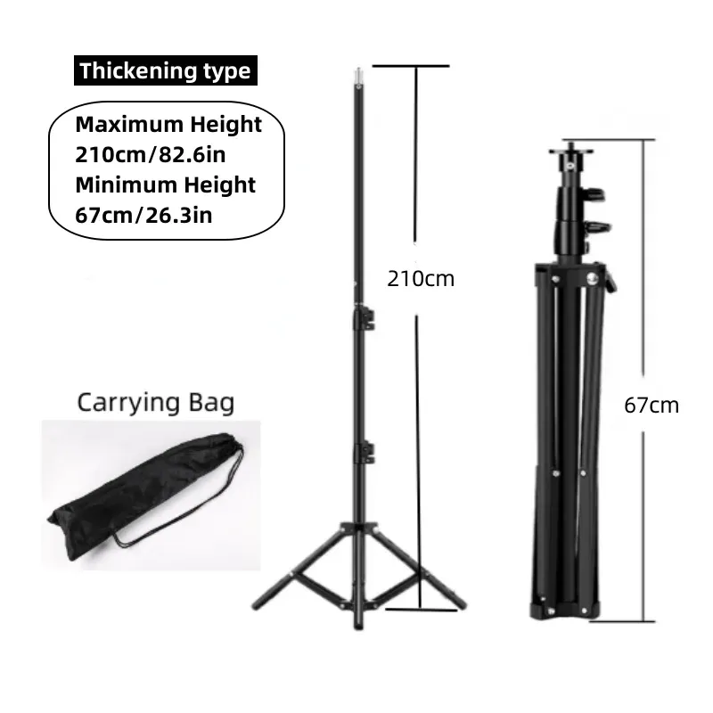 Support d'éclairage robuste en alliage métallique, trépied de 160 cm pour boîte à lumière de studio photo, réflecteur de flash vidéo, support de fond d'éclairage, RP01-B 7