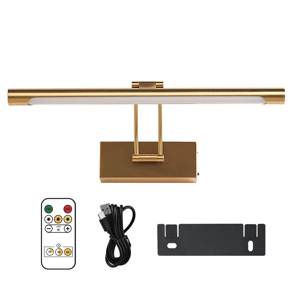 Applique murale LED rechargeable sans fil 40 cm, batterie 4400 mAh, avec télécommande, pour intérieur 7