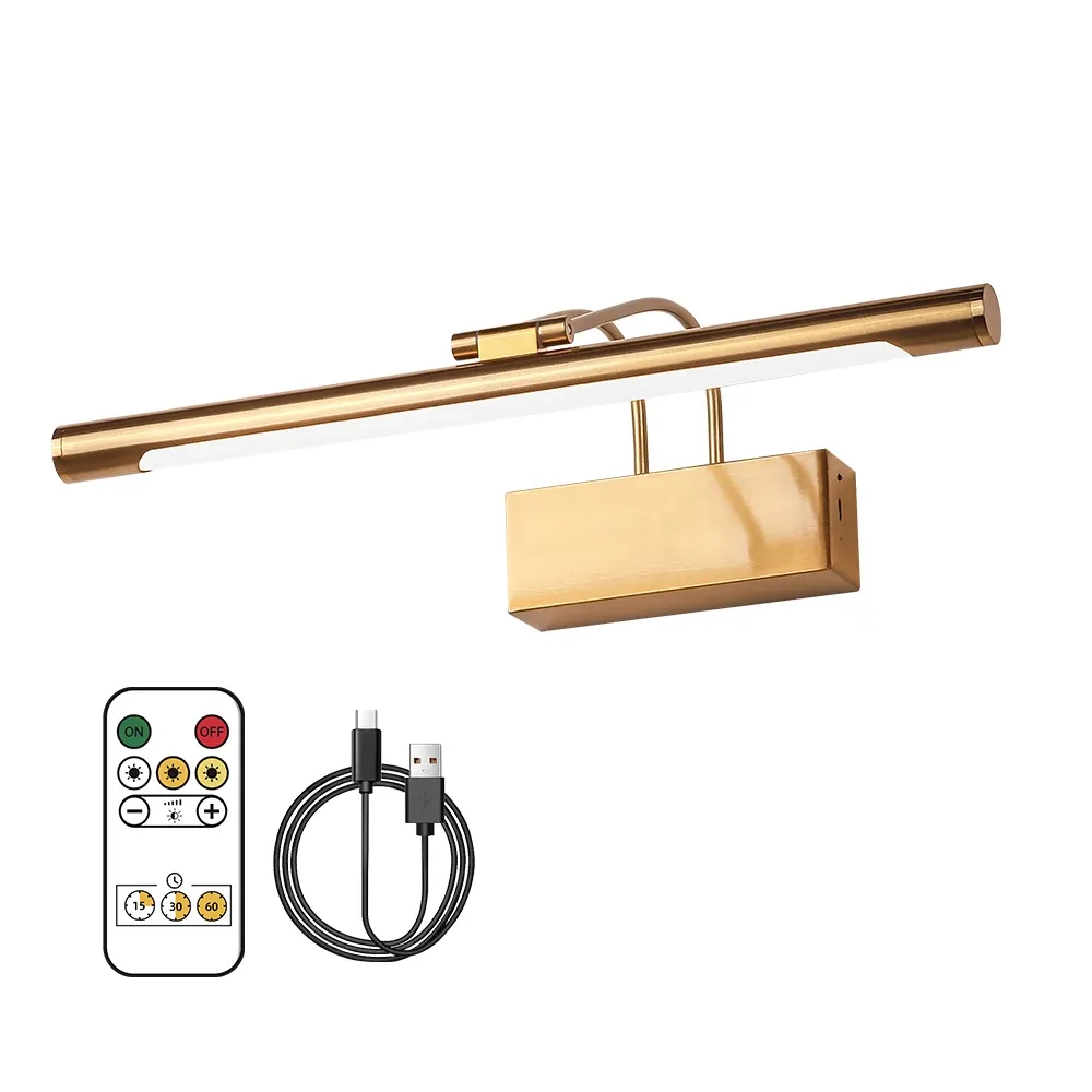 Applique murale LED rechargeable sans fil 40 cm, batterie 4400 mAh, avec télécommande, pour intérieur 9