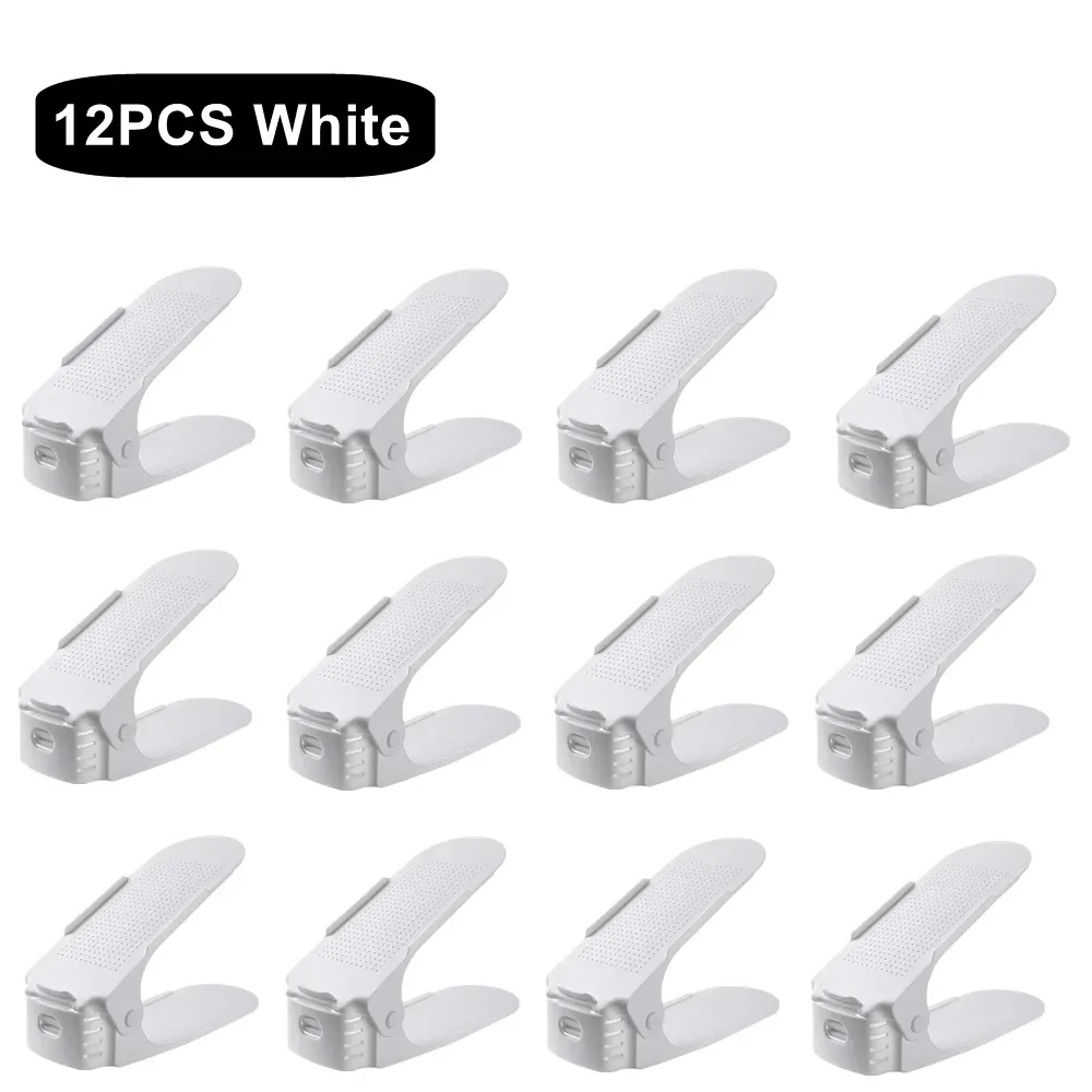 Organisateur de chaussures réglable 12 paires, support de rangement compact pour placard, étagère à chaussures pour armoire 10