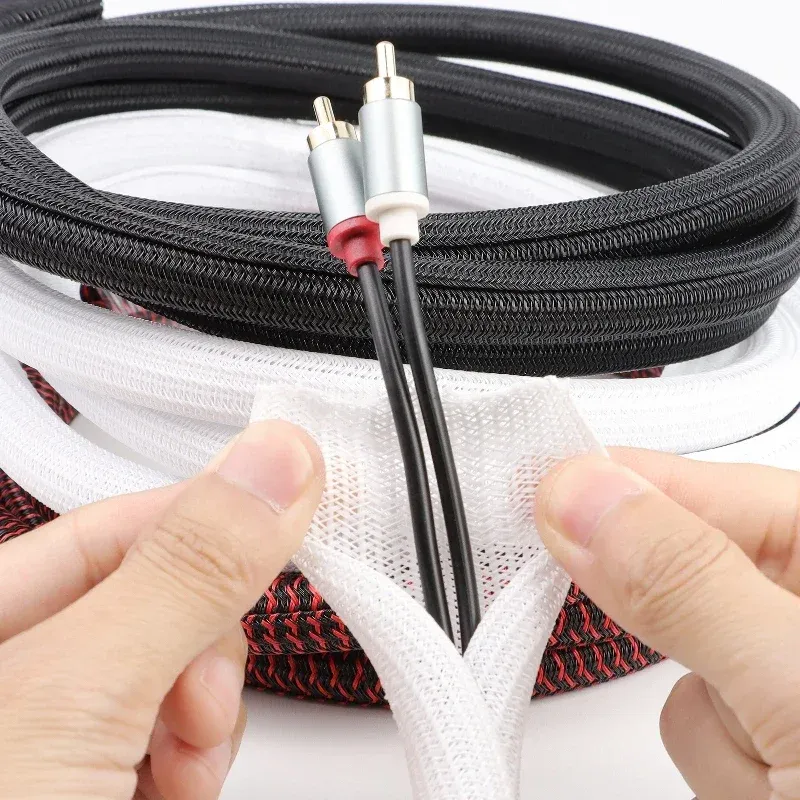 Gaine de câble tressée en PET, espace de vie