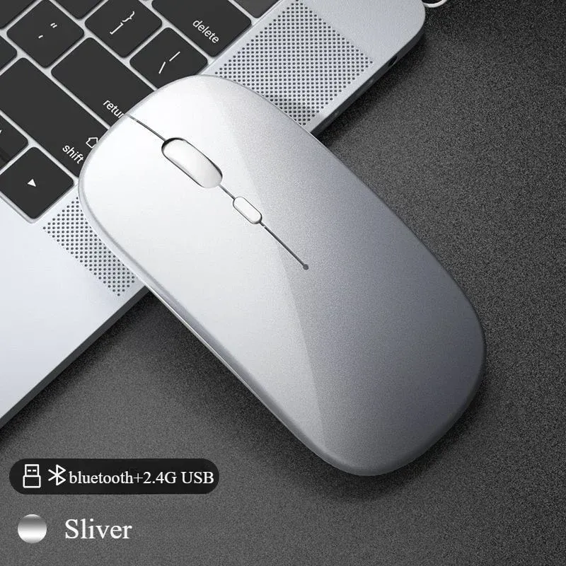Souris sans fil rechargeable Bluetooth, silencieuse et ergonomique pour ordinateur portable et Xiaomi Pad 10