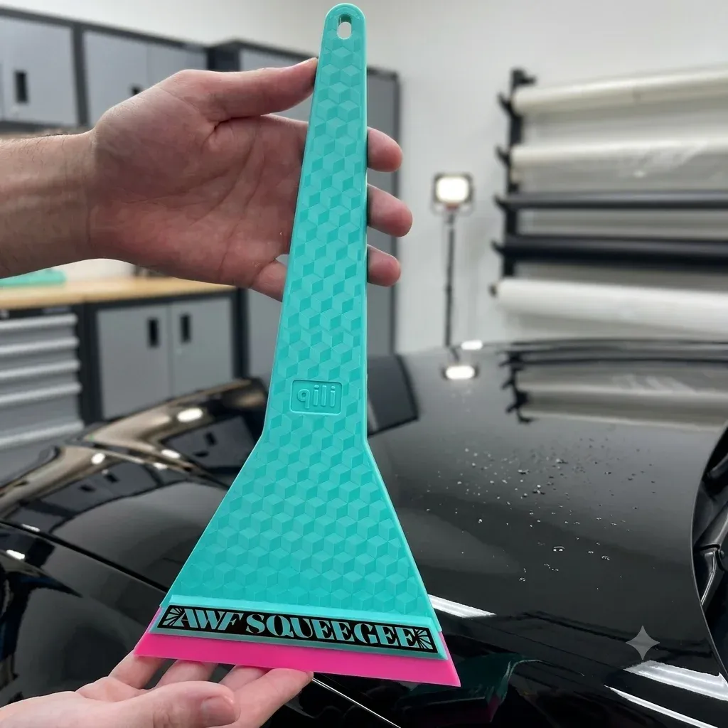 Raclette de nettoyage pour pare-brise de voiture à long manche, raclette à eau en caoutchouc pour vitres teintées, accessoire de lavage auto - Image 1