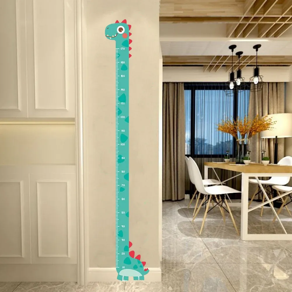 Toise murale autocollante pour enfants, motifs licorne, dinosaure et girafe 5