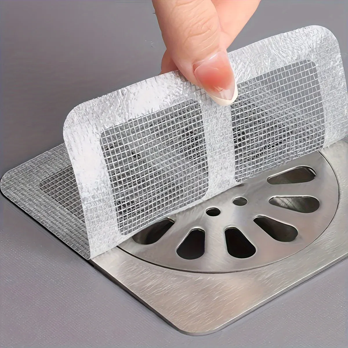 Lot de 10, 20 ou 30 filtres à cheveux jetables autocollants pour siphon de douche et bonde de sol