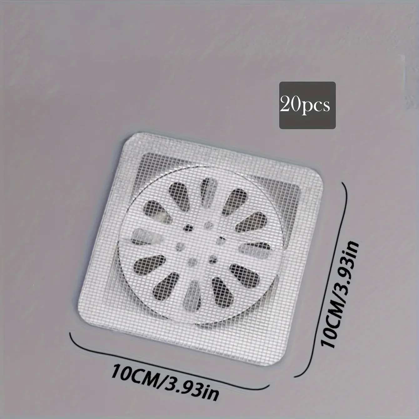 Lot de 10, 20 ou 30 filtres à cheveux jetables autocollants pour siphon de douche et bonde de sol 9