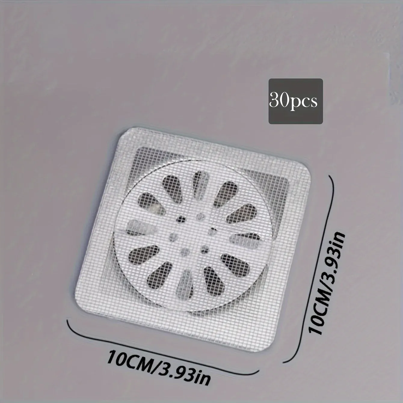 Lot de 10, 20 ou 30 filtres à cheveux jetables autocollants pour siphon de douche et bonde de sol 8