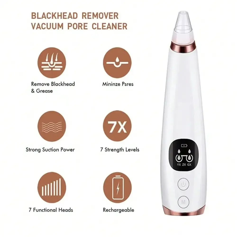 Aspirateur électrique pour points noirs, nettoyeur d'acné, élimination des taches noires, nettoyage en profondeur du visage, Machine de nettoyage des pores, outils de soins de la peau 6