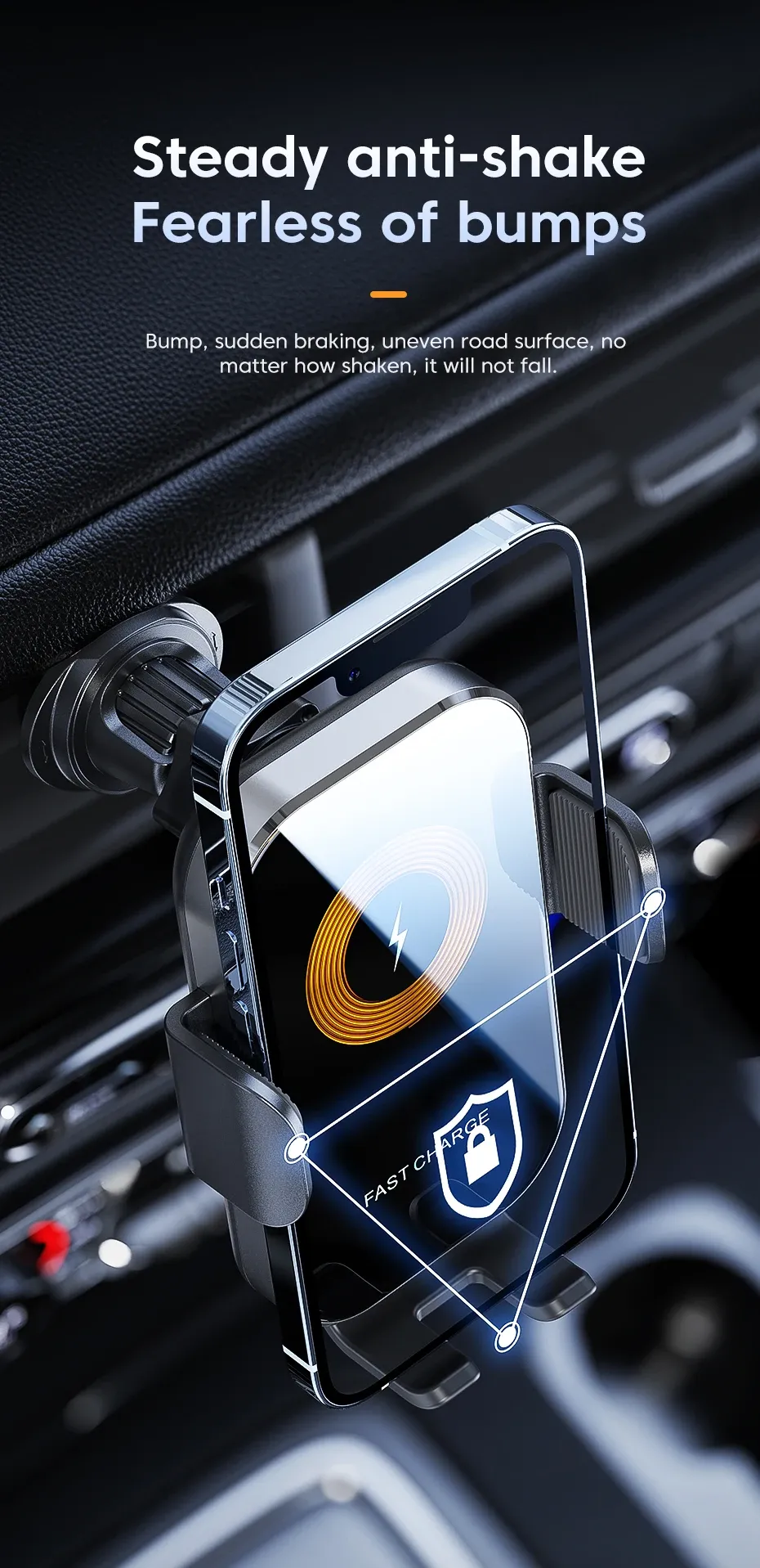 Support stable pour voiture avec anti-secousse