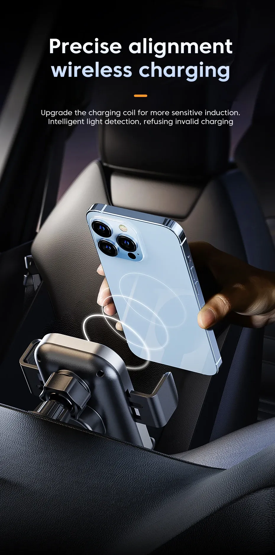 Détection intelligente de la lumière pour charge sans fil